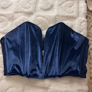 Victorias Secret velvet blue corset top